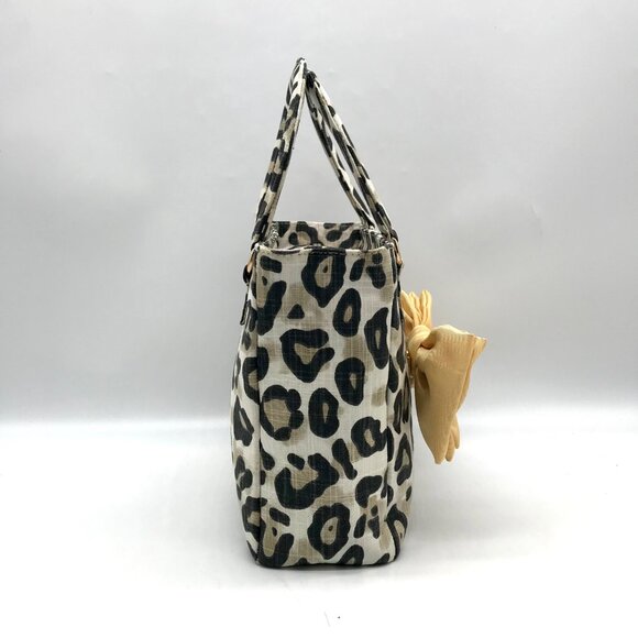 Leslie Dasch Dress For Cocktails Cotton Leopard The Worth Handbag - Picture 3 of 11